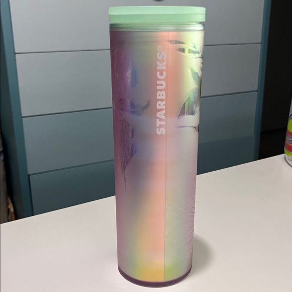Mermaid Siren Starbucks 16oz Acrylic frosted Iridescent Tumbler NWT - Picture 4 of 10